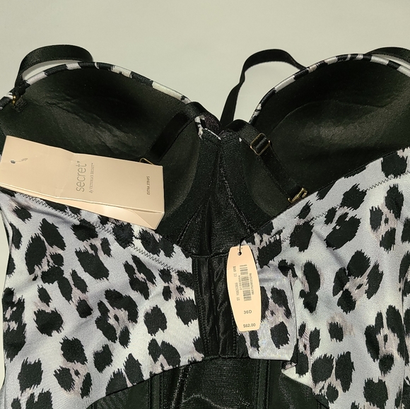 NWT 36D Victoria Secret Gray Leopard Bustier - Picture 5 of 12
